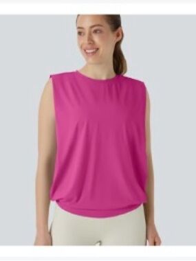HALARA Sleeveless Crewneck Tank - Fuchsia Pink